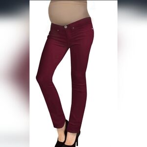Hybrid & Company Women's Dark Red Skinny Jeans